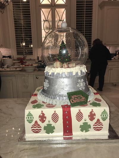 Christmas Snow Globe/present - Cake by Cathy Q