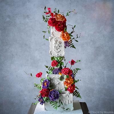 Texture and jewel tones  - Cake by Art Sucré by Mounia