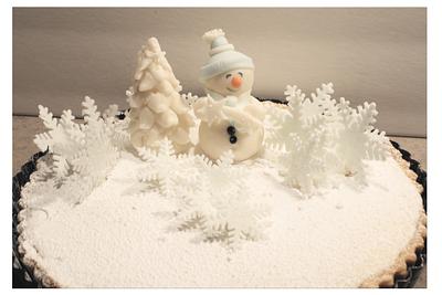 Little Snowman! - Cake by CakeAngel