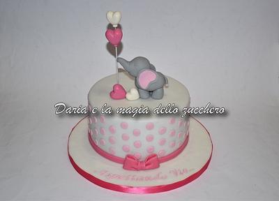 baby elephant for baby shower cake - Cake by Daria Albanese