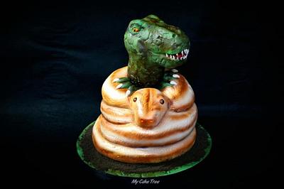 Dinosaur and Snake - Cake by My Cake Tree (Ashanti Martyr)