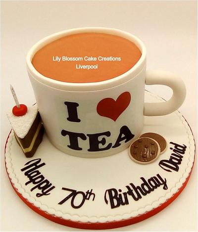 I Love Tea Cake - Cake by Lily Blossom Cake Creations