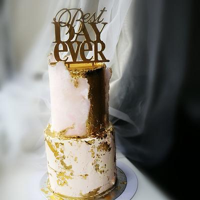 Best day ever_cake - Cake by Martha Roz Designs