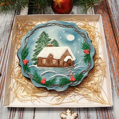 Winter cottage - Cake by Edyta Kołodziej
