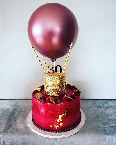Flying balloon - Cake by alenascakes