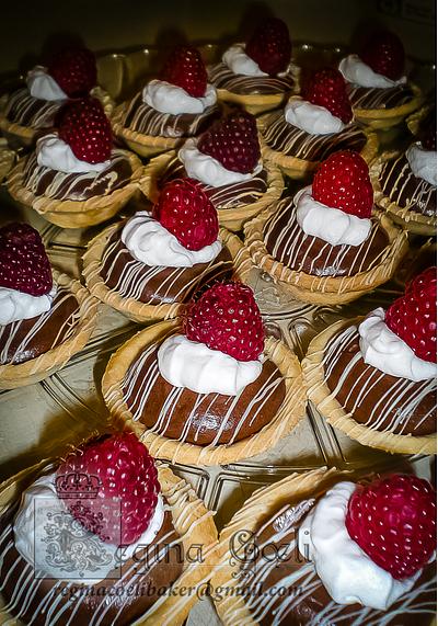 Chocolate Raspberry Mini Tarts - Cake by Regina Coeli Baker
