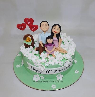 10th Anniversary cake - Cake by Sweet Mantra Homemade Customized Cakes Pune