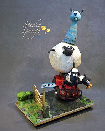Shaun the sheep cake - Cake by Sticky Sponge Cake Studio