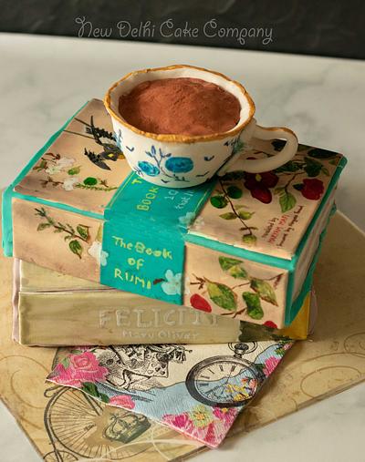 Books and tea - Cake by Smita Maitra (New Delhi Cake Company)