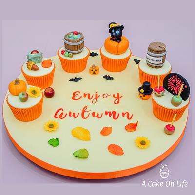 Autumn Themed Cupcakes - Cake by Acakeonlife
