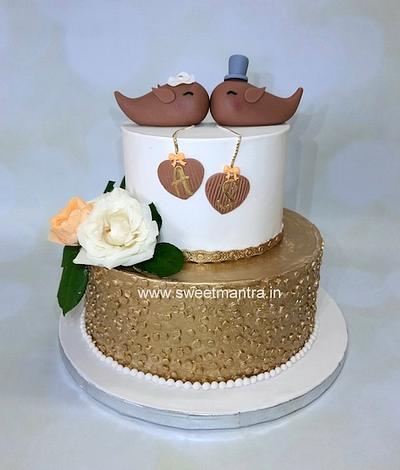 2 tier Engagement cake - Cake by Sweet Mantra Homemade Customized Cakes Pune