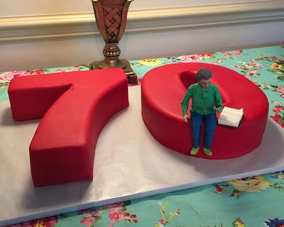 70th numbers birthday cake - Cake by rdevon