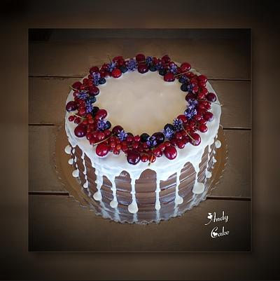 Birthday cake with fruits - Cake by AndyCake