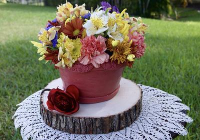 Flowerpot Cake - Cake by Margie