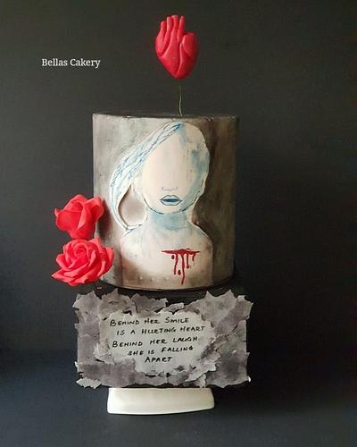 Broken hearted Valentine's Day Collaboration  - Cake by Bella's Cakes 
