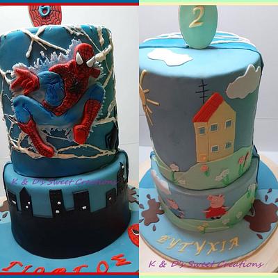 Double themed cake - Cake by Konstantina - K & D's Sweet Creations