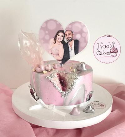 Anniversary Cake💖🌸 - Cake by Hend Taha-HODZI CAKES