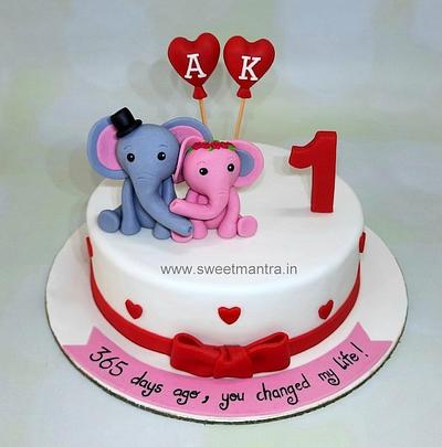 1st Anniversary special cake - Cake by Sweet Mantra Homemade Customized Cakes Pune