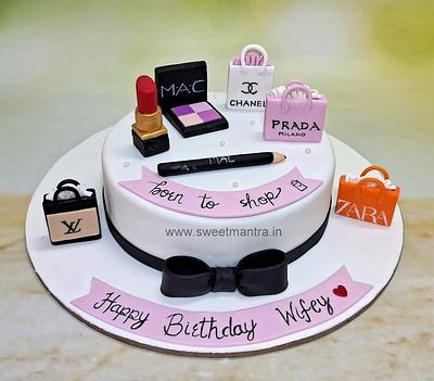 Born to Shop cake for wife - Cake by Sweet Mantra Homemade Customized Cakes Pune