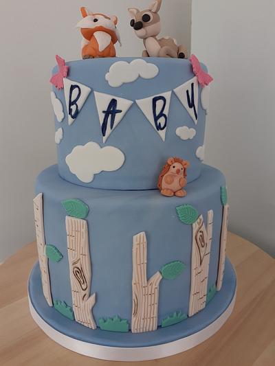 Woodland baby shower cake - Cake by Combe Cakes