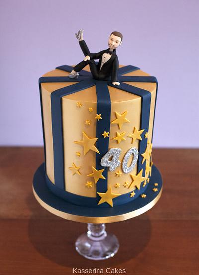 Golden 40th Birthday cake - Cake by Kasserina Cakes