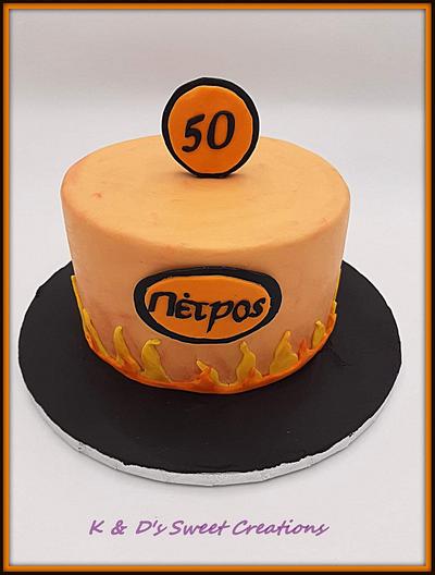 50th birthday cake  - Cake by Konstantina - K & D's Sweet Creations