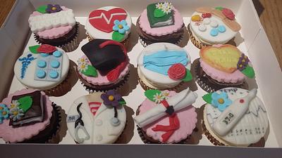 Medical Student Graduation cupcakes  - Cake by Karen's Kakery