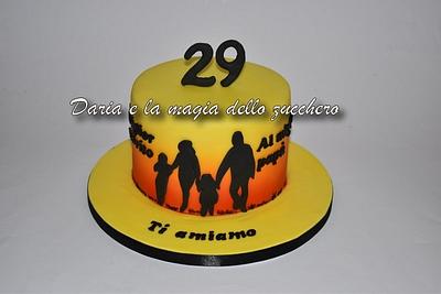 Silhouette family cake - Cake by Daria Albanese