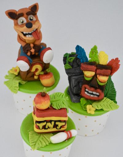 Crash bandicoot cupcakes - Cake by Juliana’s Cake Laboratory 