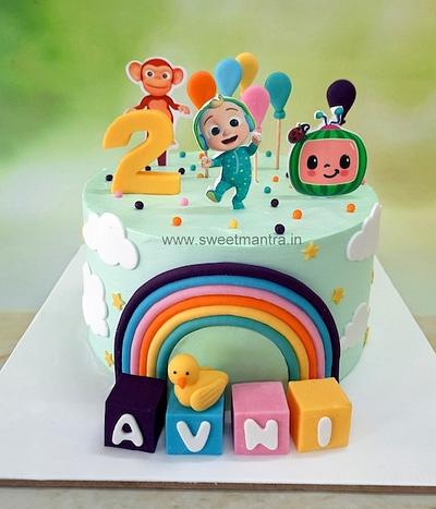 Cocomelon rainbow cake - Cake by Sweet Mantra Homemade Customized Cakes Pune