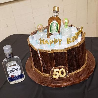 50th Birthday TurnUp - Cake by Celene's Confections