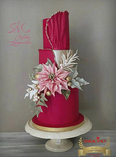Christmas cake - Cake by Sugar  flowers Creations