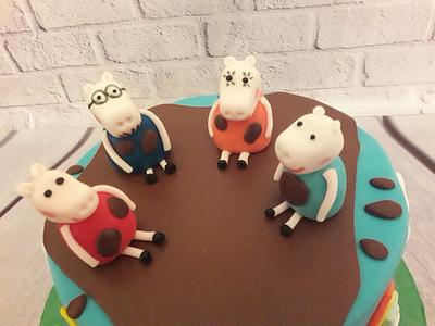 Peppa pig figures - Cake by Noha Sami