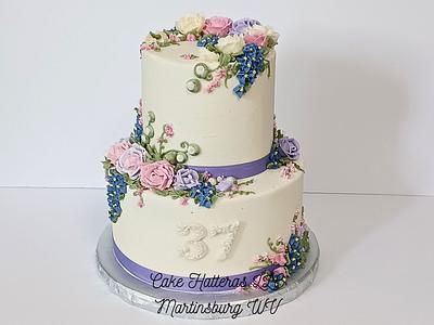 Thirty Seventh Wedding Anniversary Cake - Cake by Donna Tokazowski- Cake Hatteras, Martinsburg WV