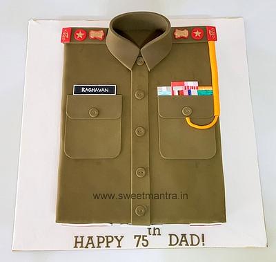 Army uniform design cake - Cake by Sweet Mantra Homemade Customized Cakes Pune