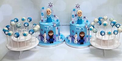 Frozen theme dessert table - Cake by Sweet Mantra Homemade Customized Cakes Pune