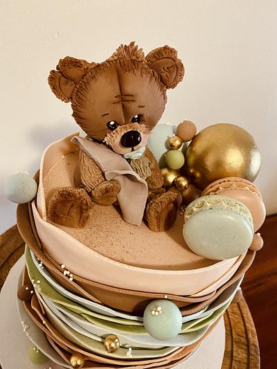 Teddy ruffles  - Cake by Tracy Jabelles Cakes