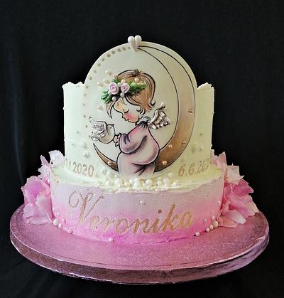 christening cake - baby girl ♥ - Cake by Torty Zeiko