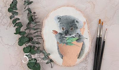 Dimensional Watercolor Baby Koala Cookie Art 🐨 - Cake by Bobbie