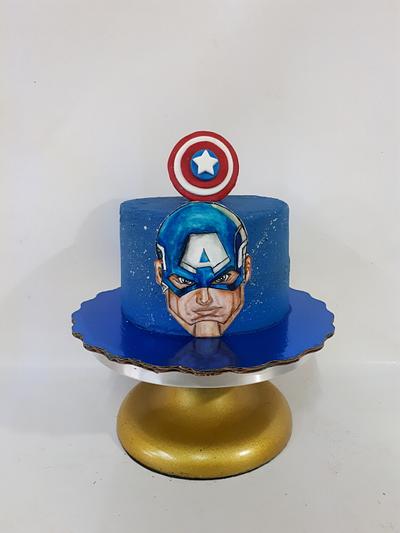 Captain America - Cake by Laura Reyes