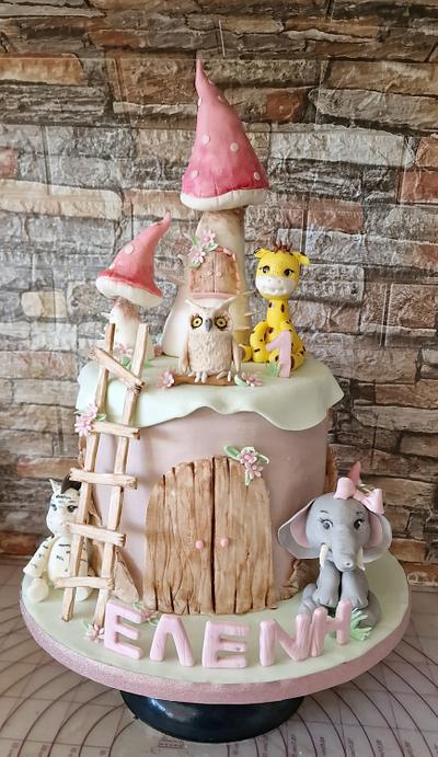 1rst Birthday - Cake by Miavour's Bees Custom Cakes