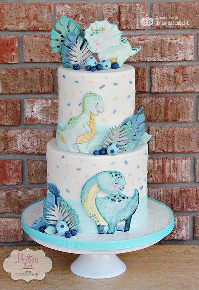 Baby Dinosaur Cake - Cake by Peggy Does Cake