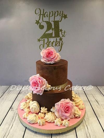 Becky's 21st Birthday Cake - Cake by Dinkylicious Cakes
