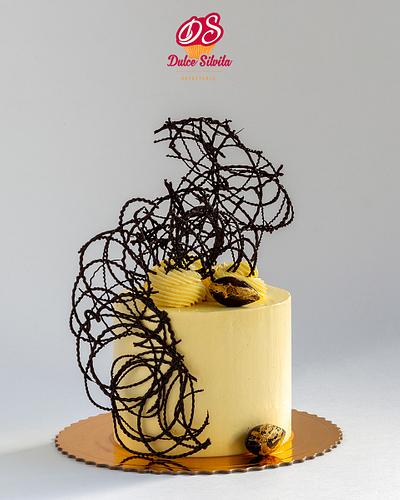 Chocolate y fruta de la pasión - Cake by Dulce Silvita