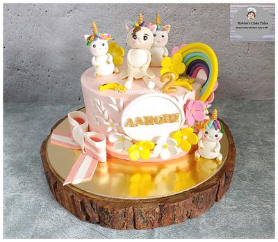 Cute unicorn theme cake - Cake by Rohini Punjabi