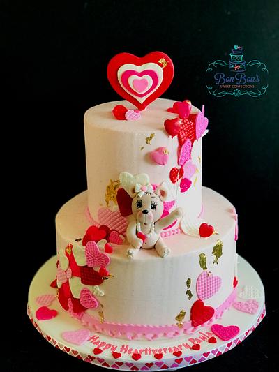 Icing Smiles cake for 1st Heartiversary  - Cake by Bonnie Carmine