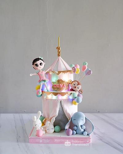 Pastel Circus-Themed Cake - Cake by Dapoer Nde