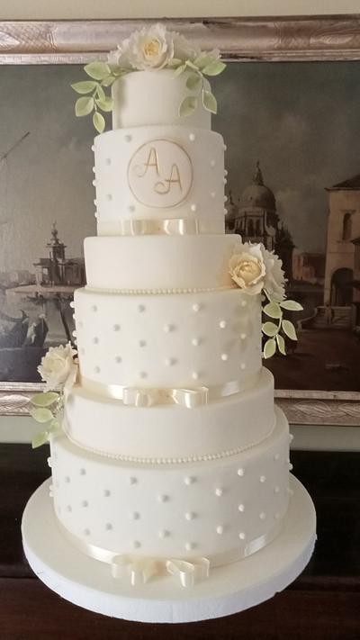 Torta wedding con peonie - Cake by Federica Sampò 