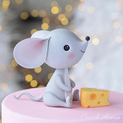 Little Mouse Cake Topper - Cake by Crumb Avenue