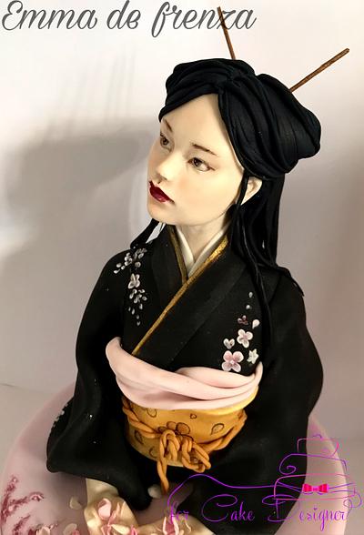 Japanese zen girl - Cake by Emma